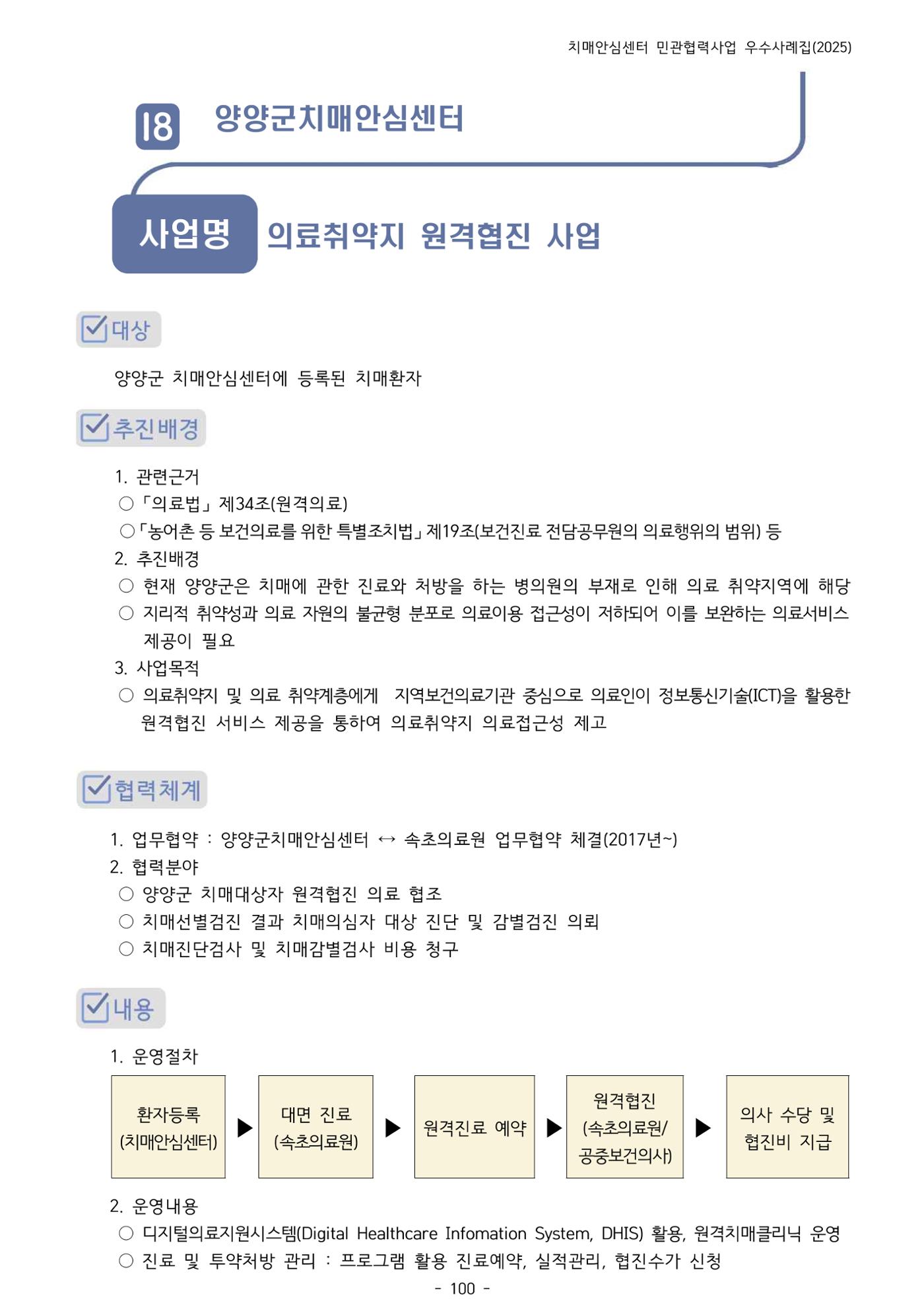 2025년 강원특별자치도 치매안심센터 민관협력사업 사례모음집 101페이지