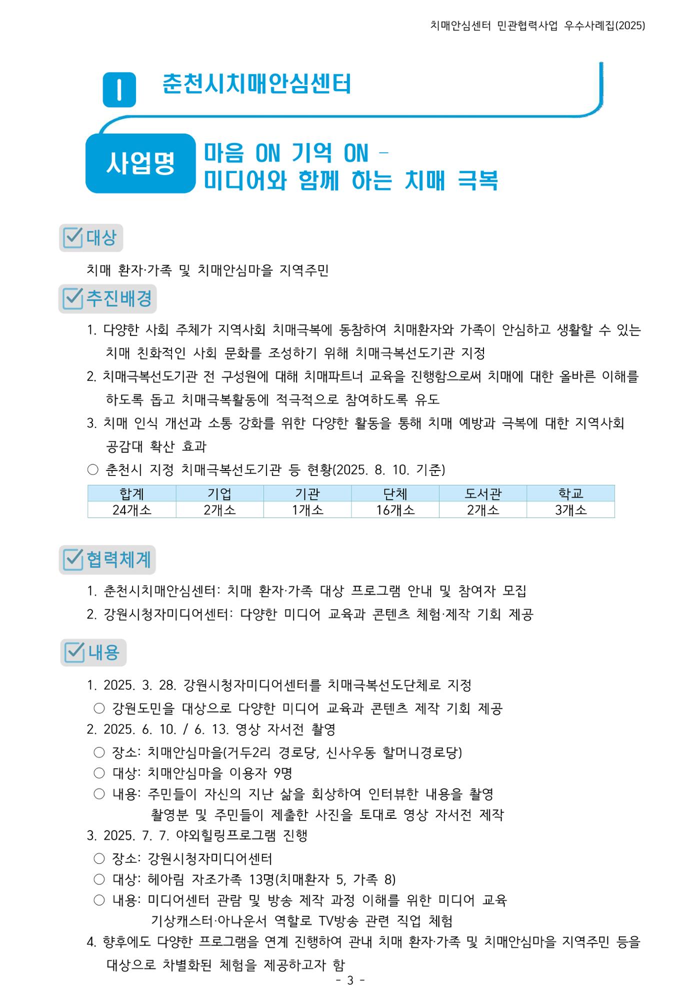 2025년 강원특별자치도 치매안심센터 민관협력사업 사례모음집 4페이지