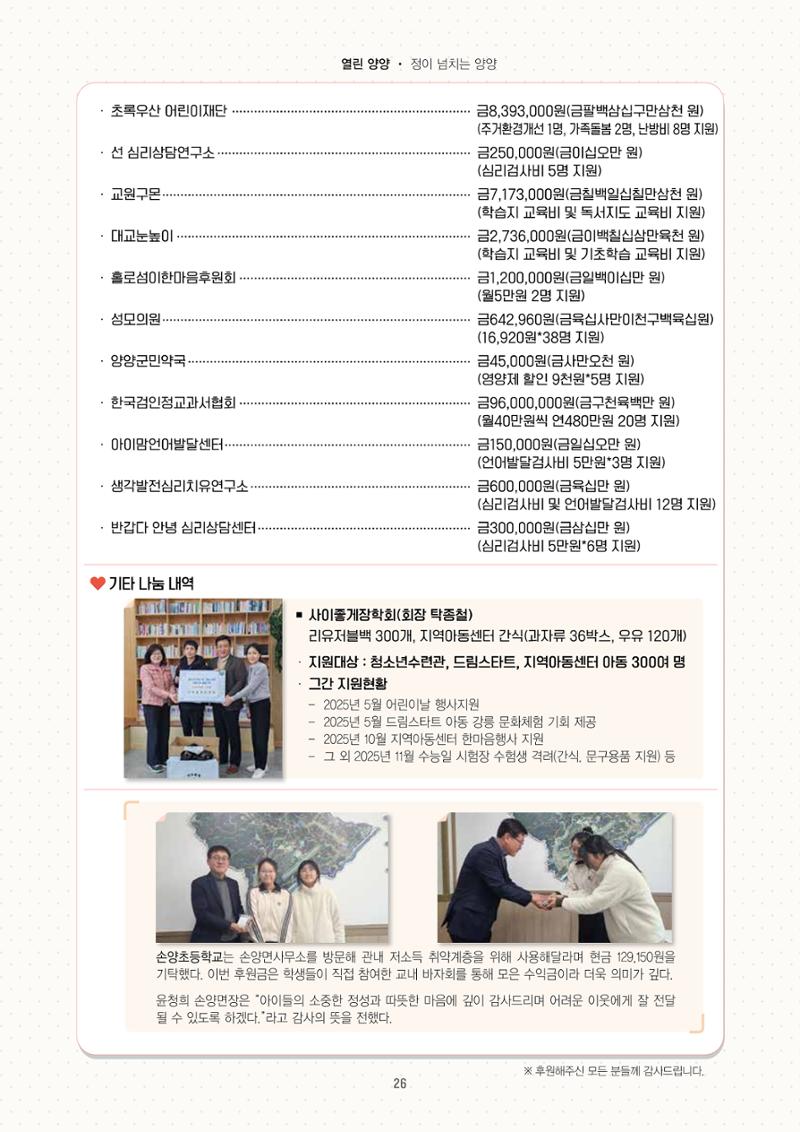 「양양소식」2026년 1월호 26페이지