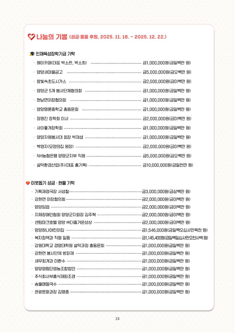 「양양소식」2026년 1월호 24페이지