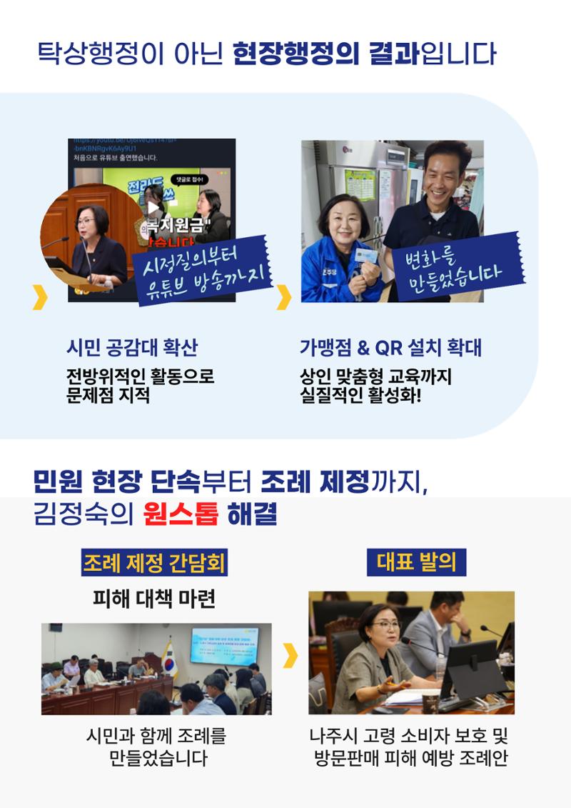 알면 알수록 역시 김정숙! 나주시의원 김정숙 의정보고서 3페이지