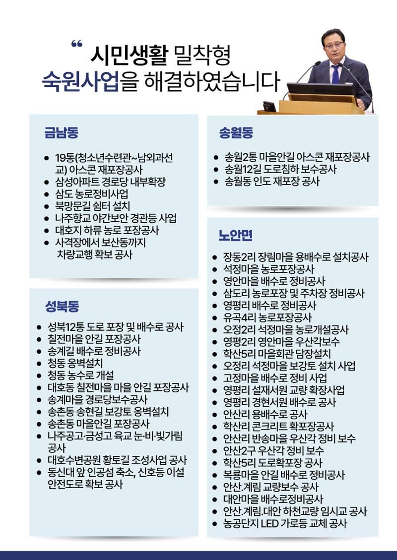 언제나 시민편! 나주시의회 부의장 김관용 시의원 의정보고서 4페이지