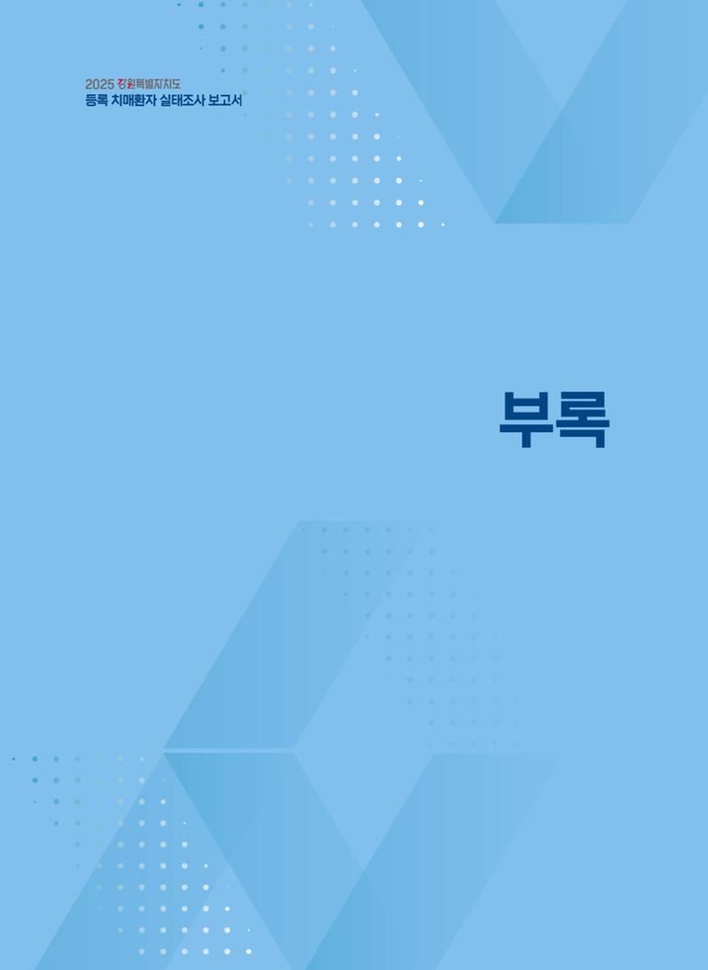 2025 강원특별자치도 등록 치매환자 실태조사 보고서 39페이지