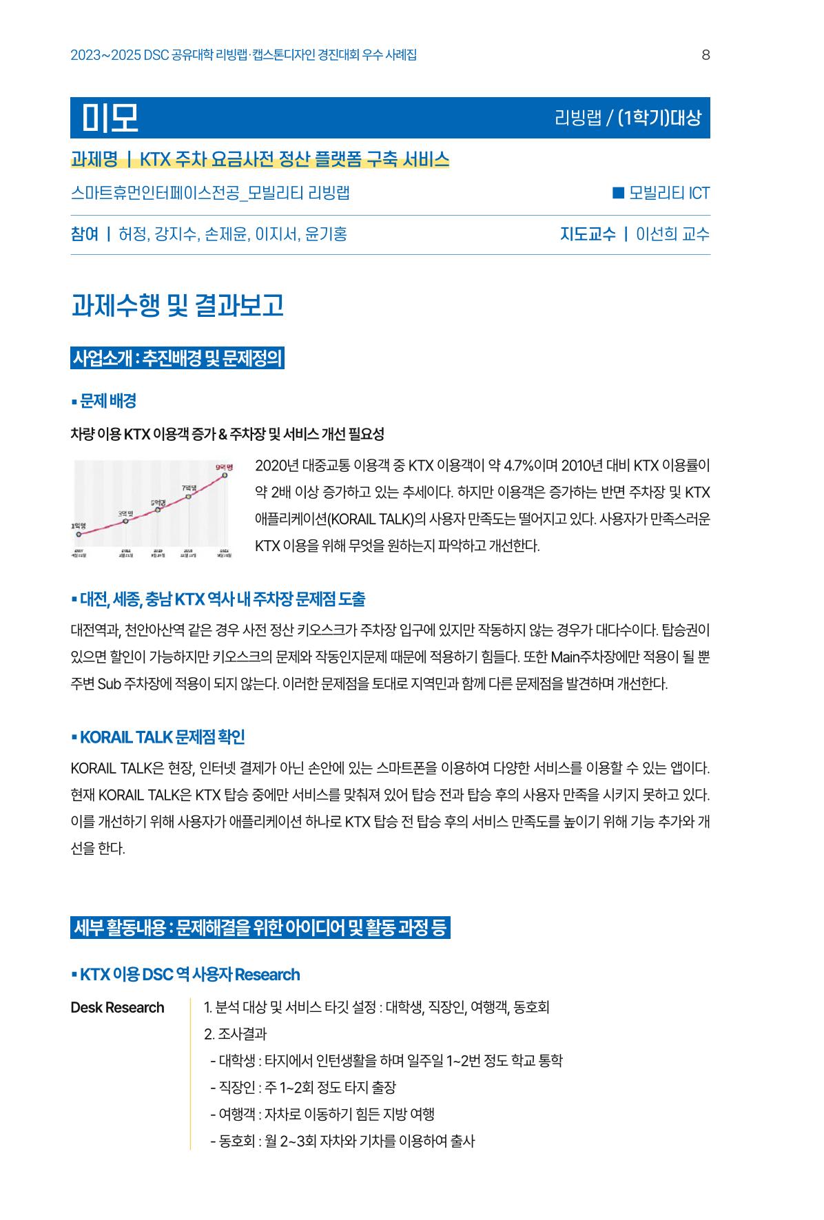 2023~2025 DSC 공유대학 리빙랩 & 캡스톤디자인 경진대회 우수 사례집 8p