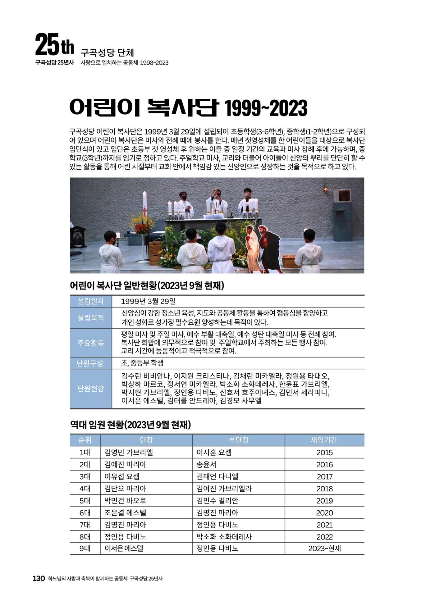 구곡성당 25년사 132페이지