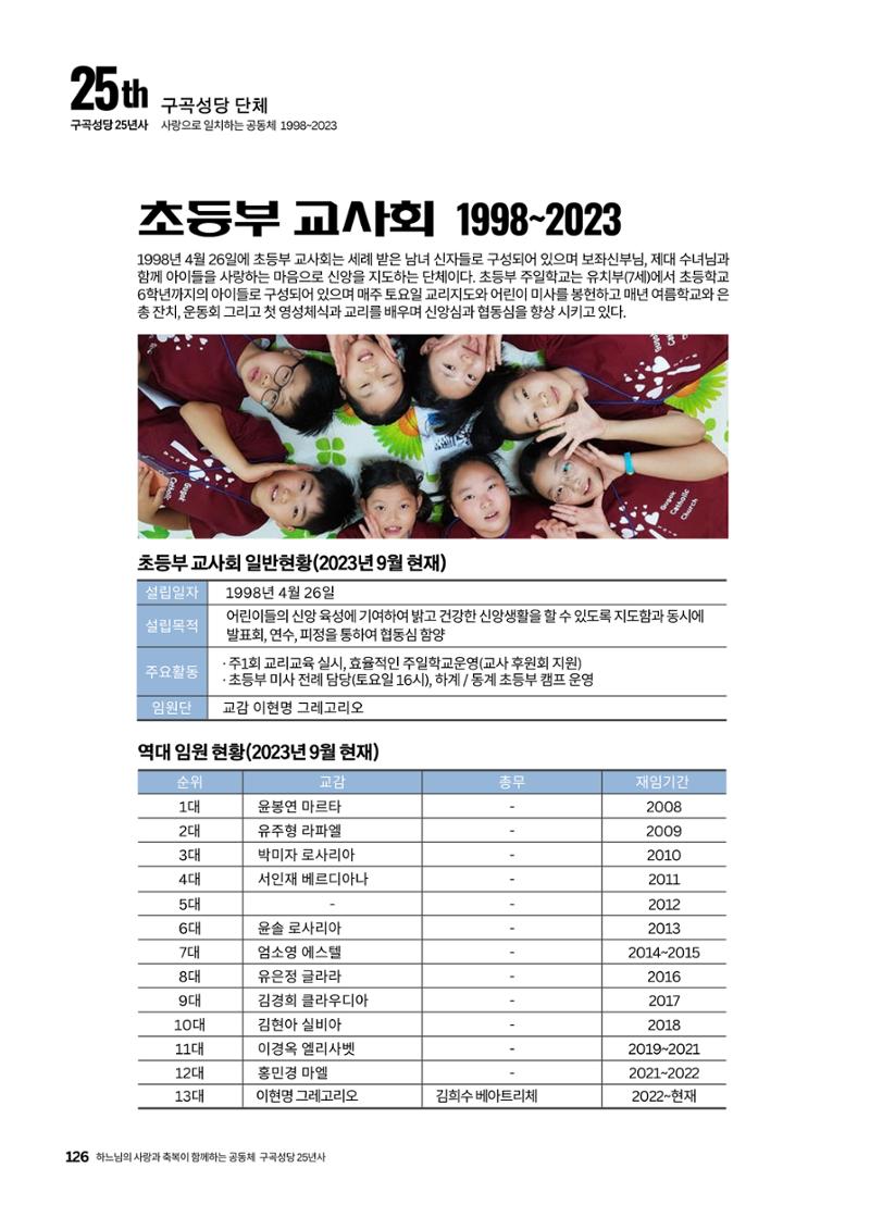구곡성당 25년사 128페이지