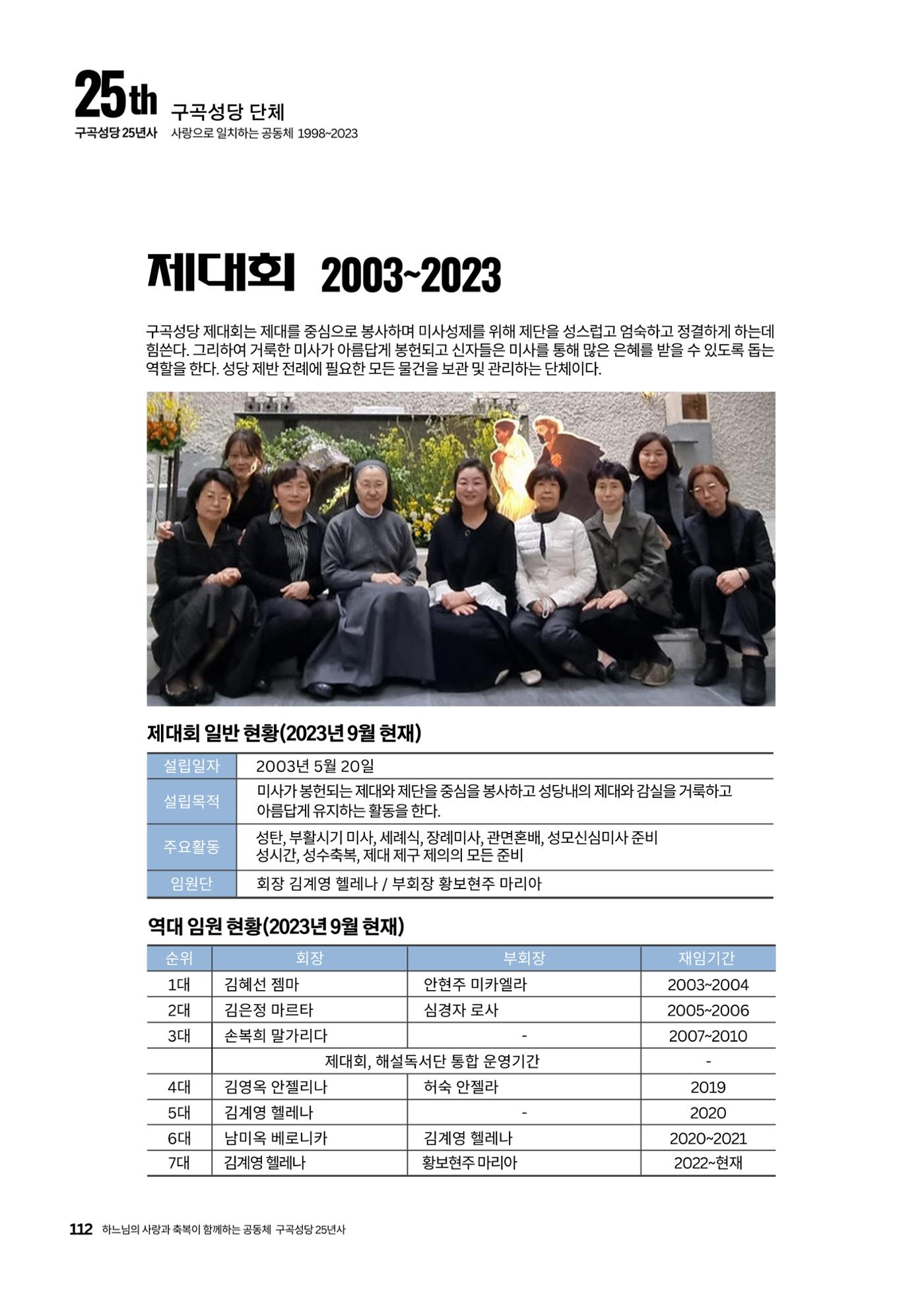 구곡성당 25년사 114페이지