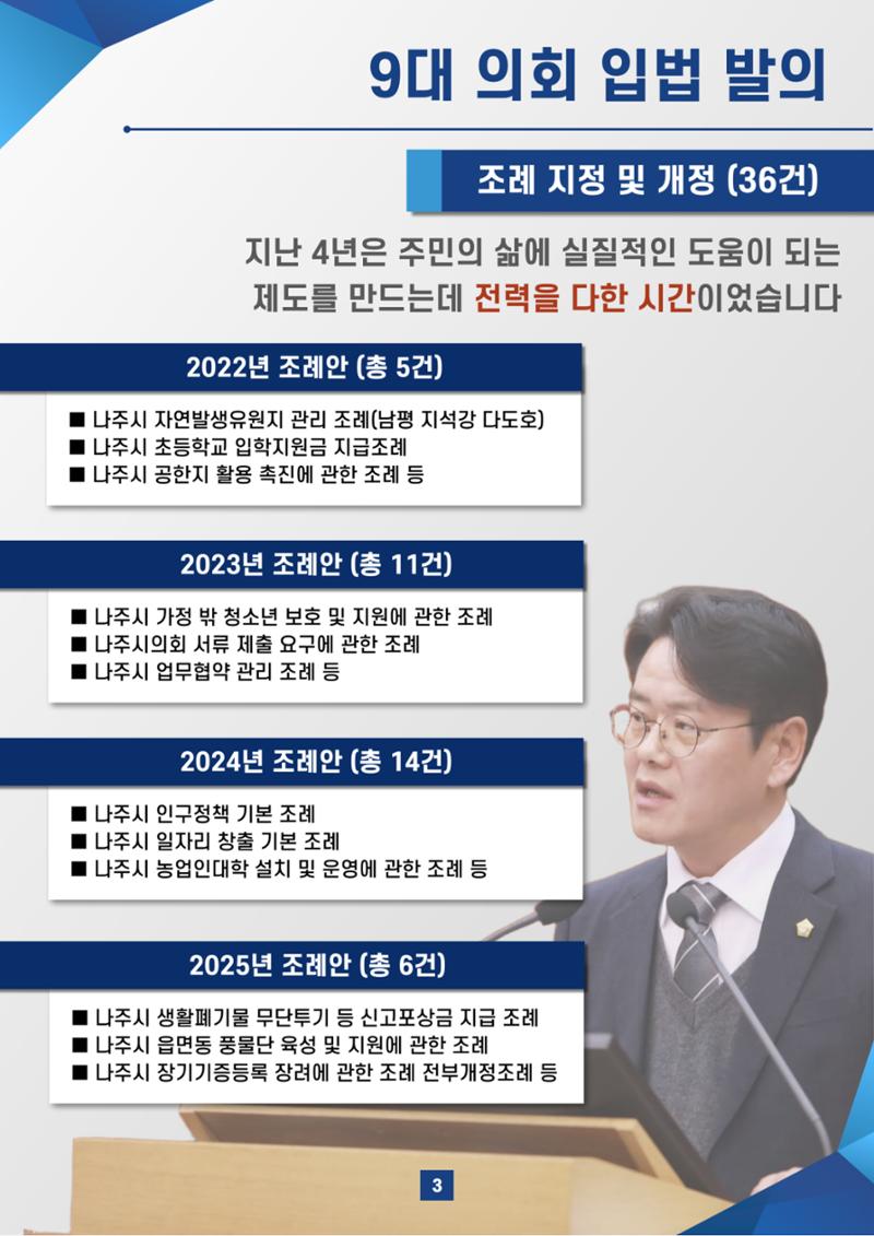나주시의원 한형철 5차 의정보고서 3페이지