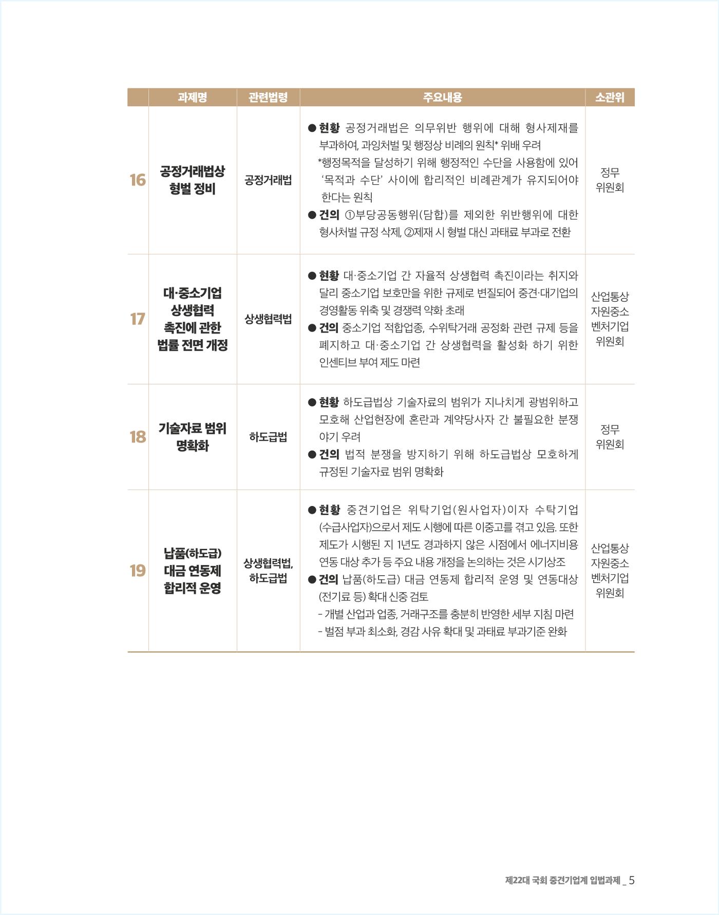 제22대 국회 중견기업계 입법과제 6페이지