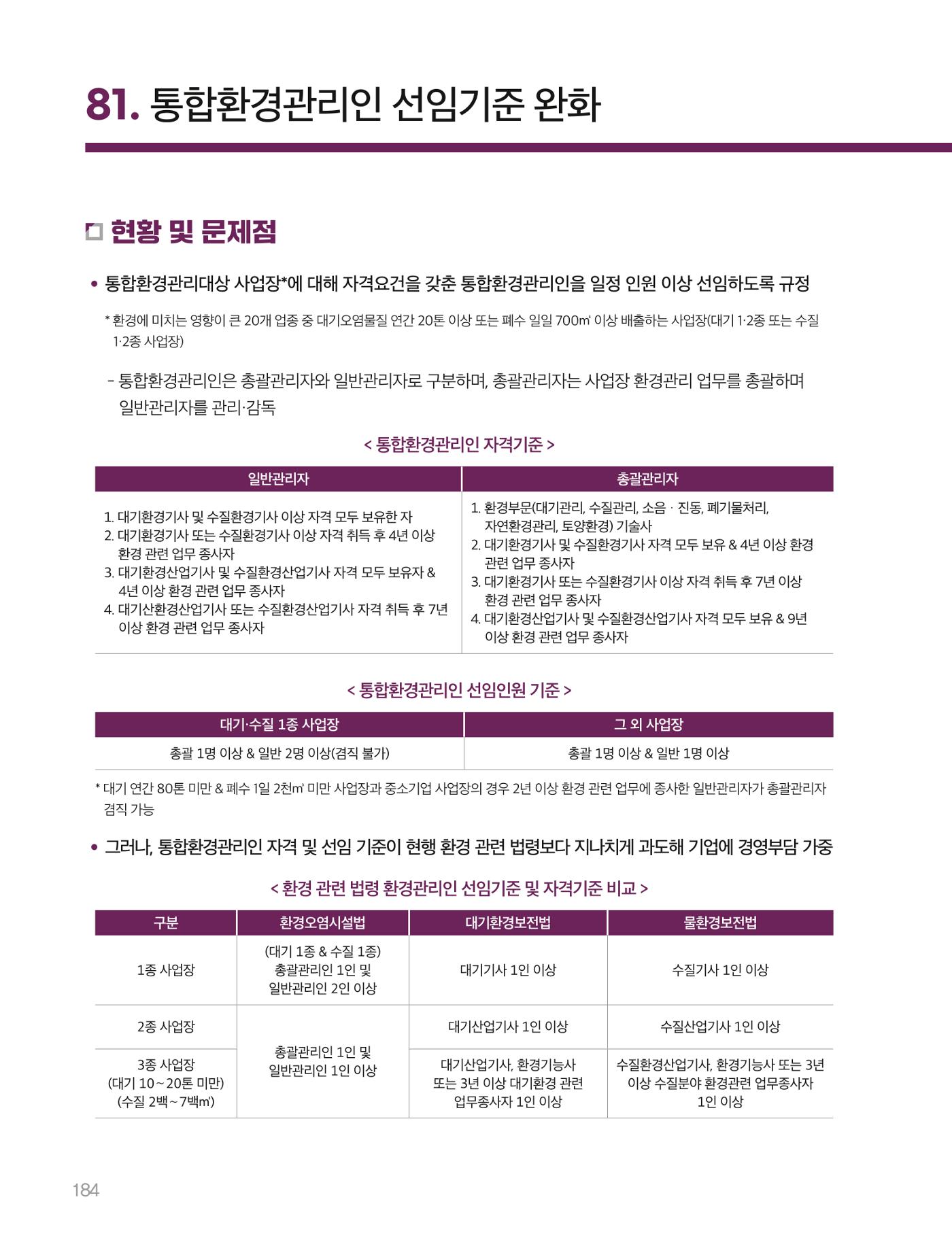 회복과 성장을 위한 중견기업계 정책제언 184p