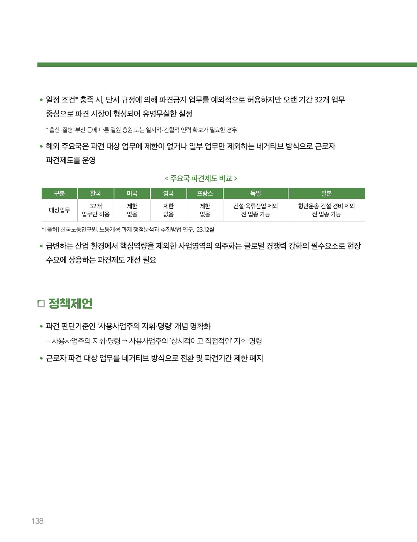 회복과 성장을 위한 중견기업계 정책제언 138p