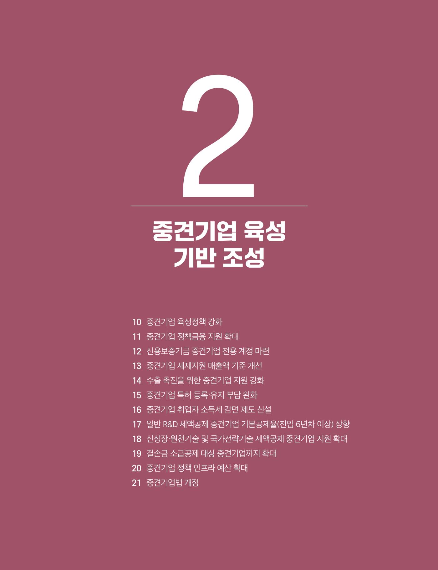 회복과 성장을 위한 중견기업계 정책제언 45p