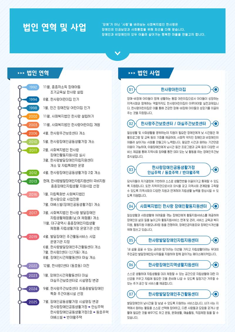 사회복지법인 한사랑 소식지 17호 2페이지