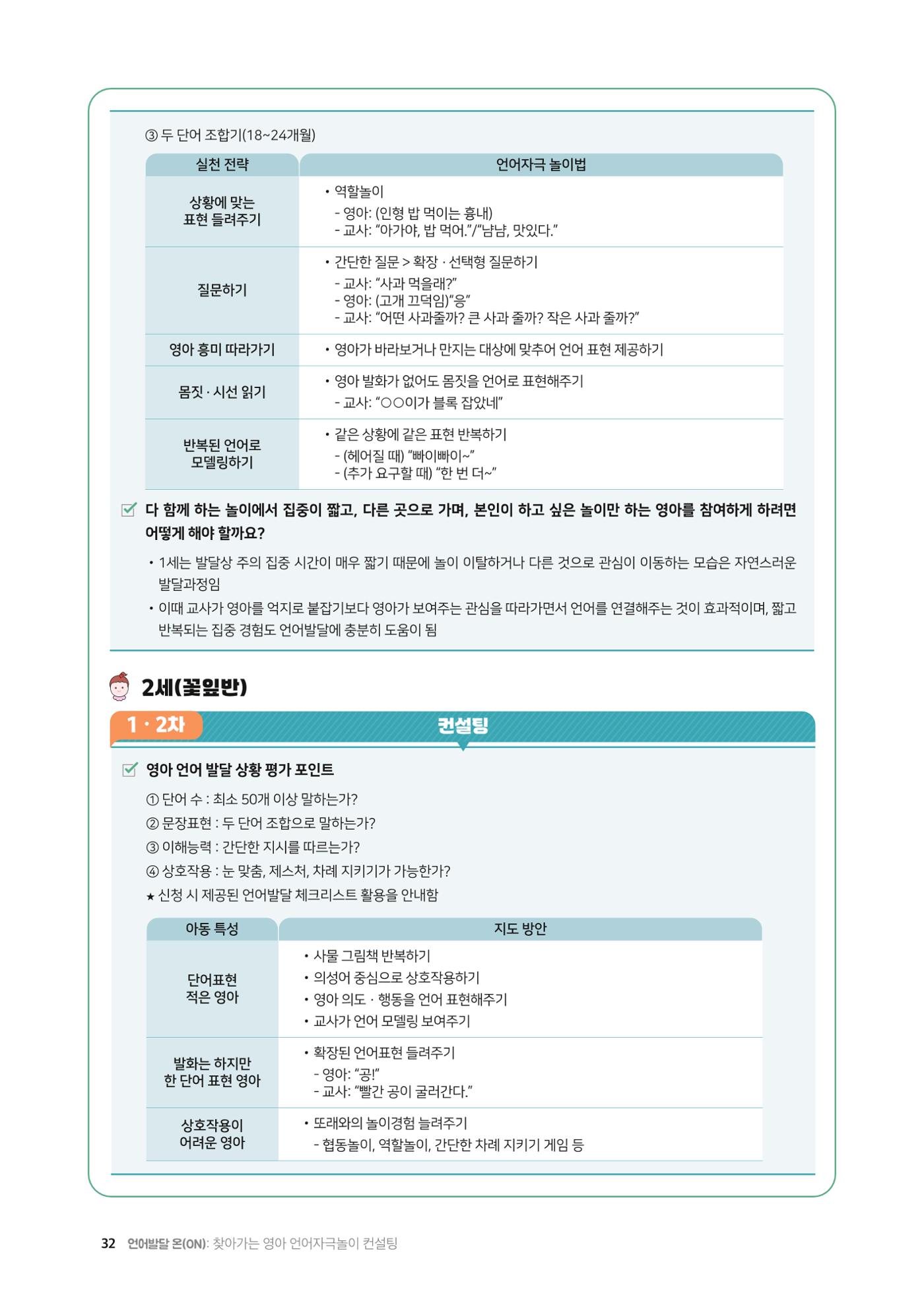2025년 언어발달 온(ON): 찾아가는 영아 언어자극놀이 컨설팅 사례집 33페이지