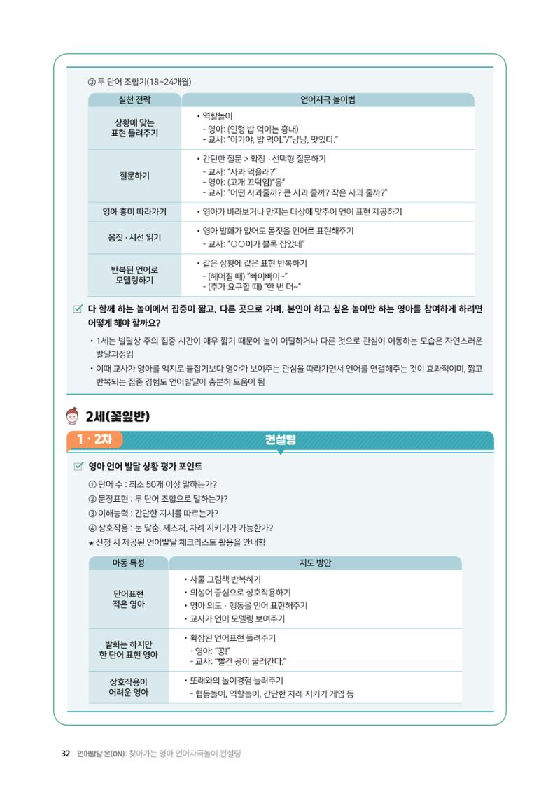 2025년 언어발달 온(ON): 찾아가는 영아 언어자극놀이 컨설팅 사례집 33페이지