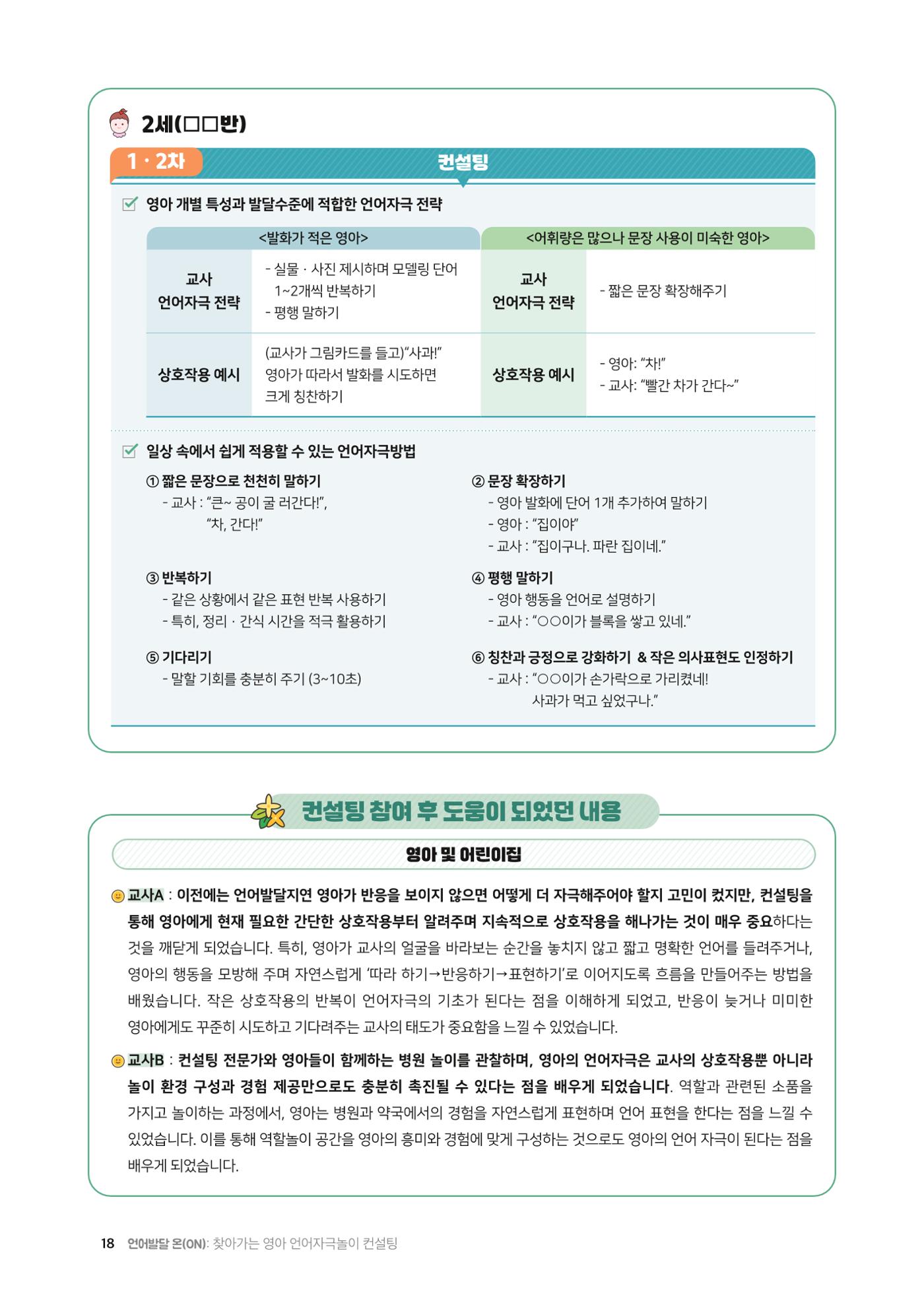 2025년 언어발달 온(ON): 찾아가는 영아 언어자극놀이 컨설팅 사례집 19페이지