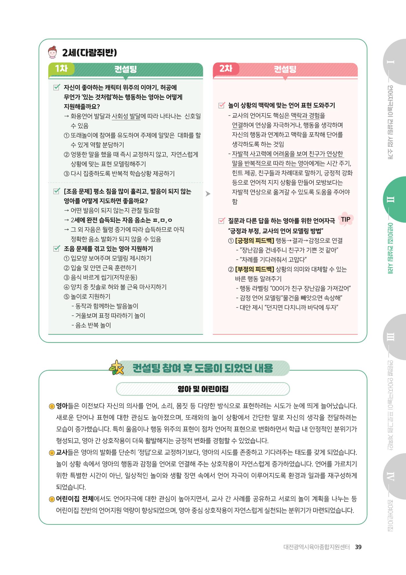 2025년 언어발달 온(ON): 찾아가는 영아 언어자극놀이 컨설팅 사례집 40페이지