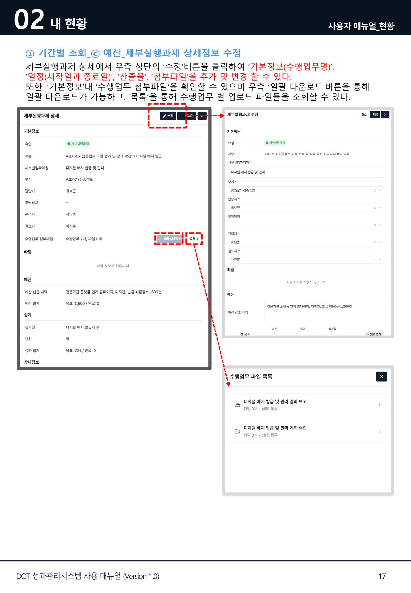 DOT 매뉴얼 17페이지