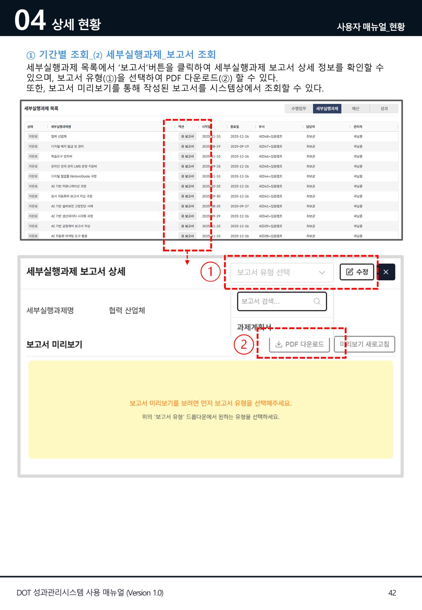 DOT 매뉴얼 42페이지