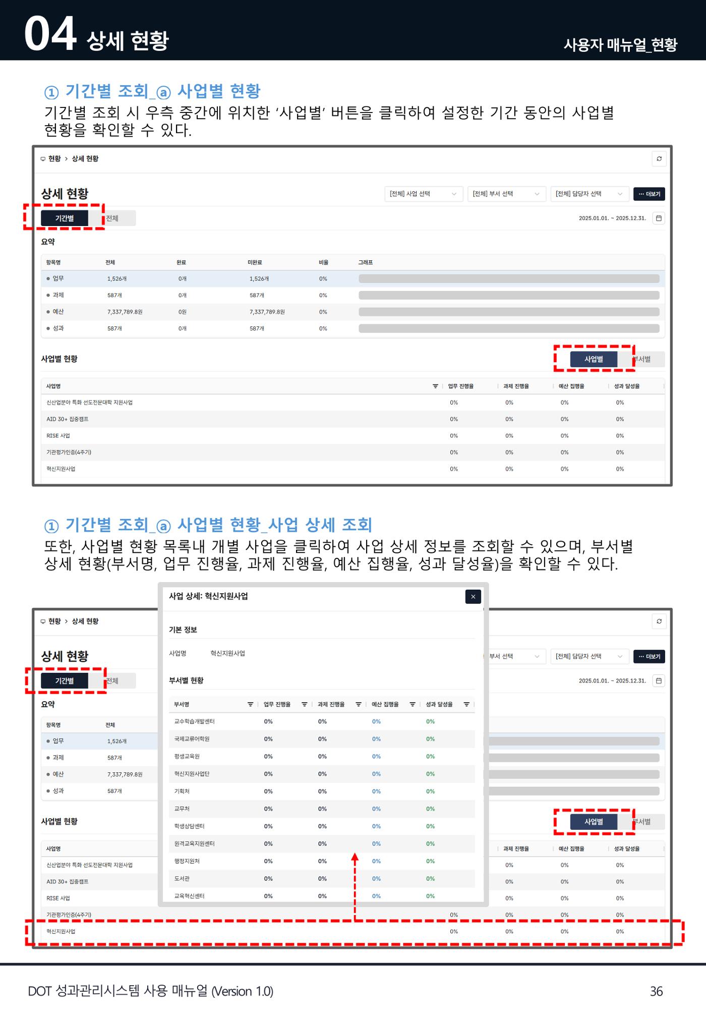DOT 매뉴얼 36페이지