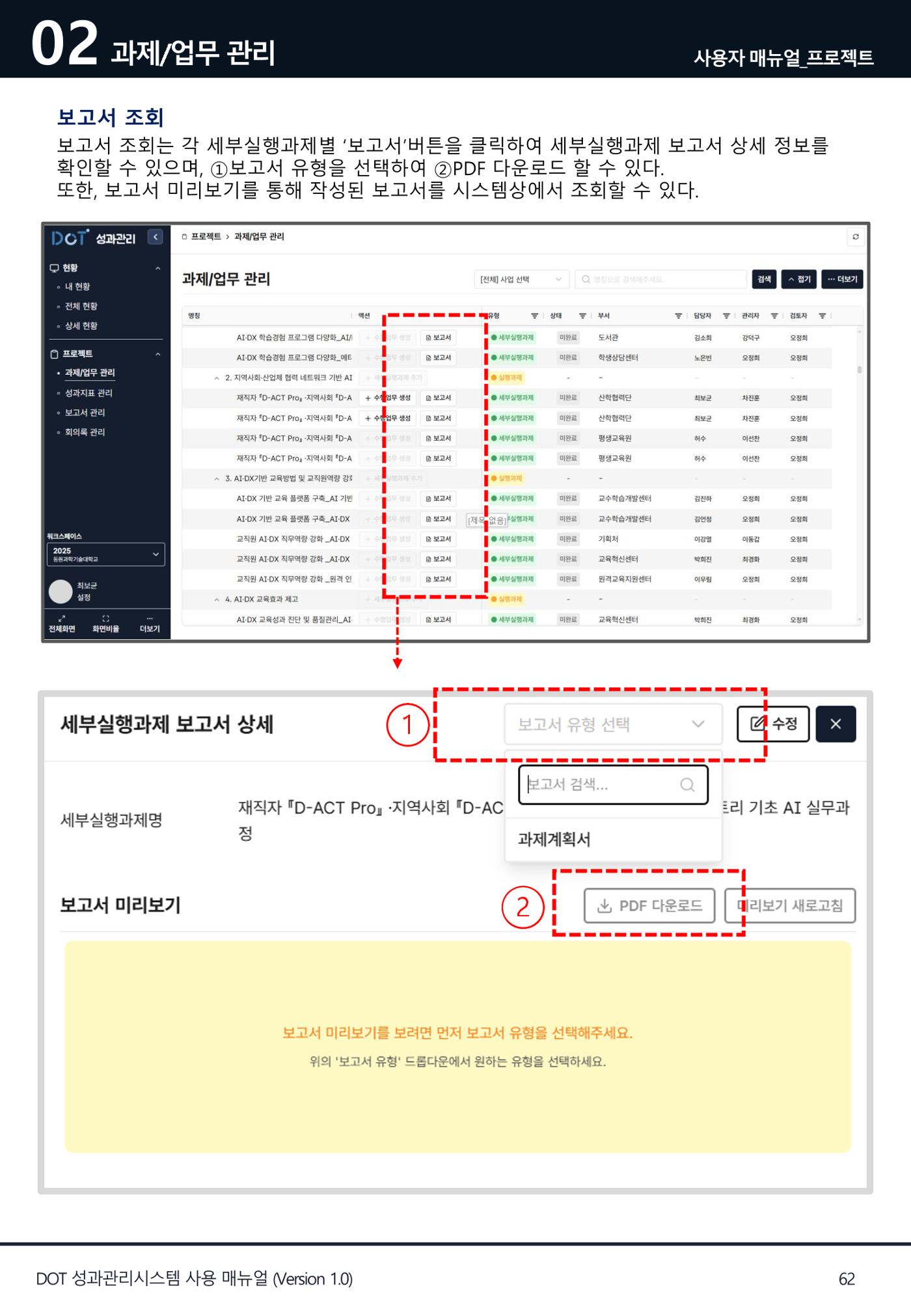 DOT 매뉴얼 62페이지