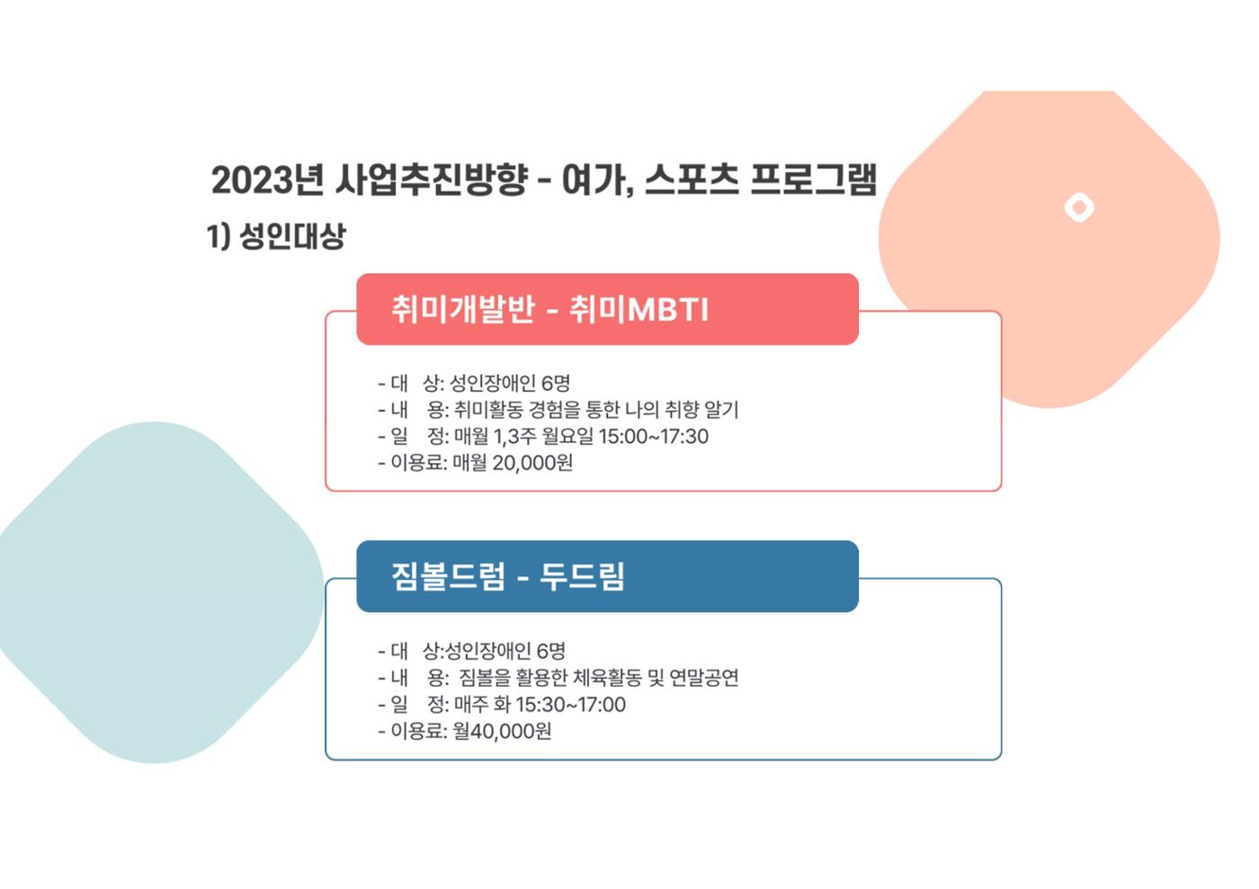2023년 에덴장애인종합복지관 사업안내 19p