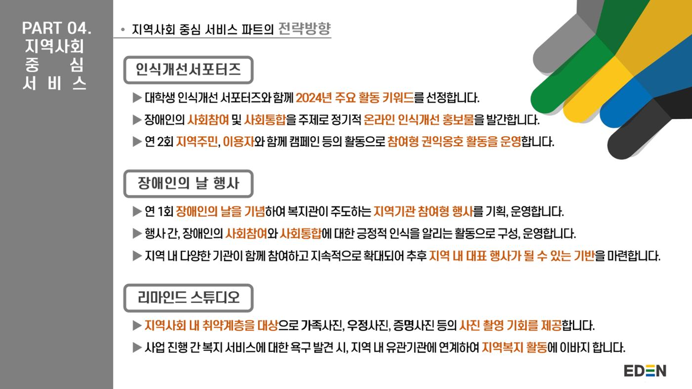 2024년 에덴장애인종합복지관 사업안내 49p