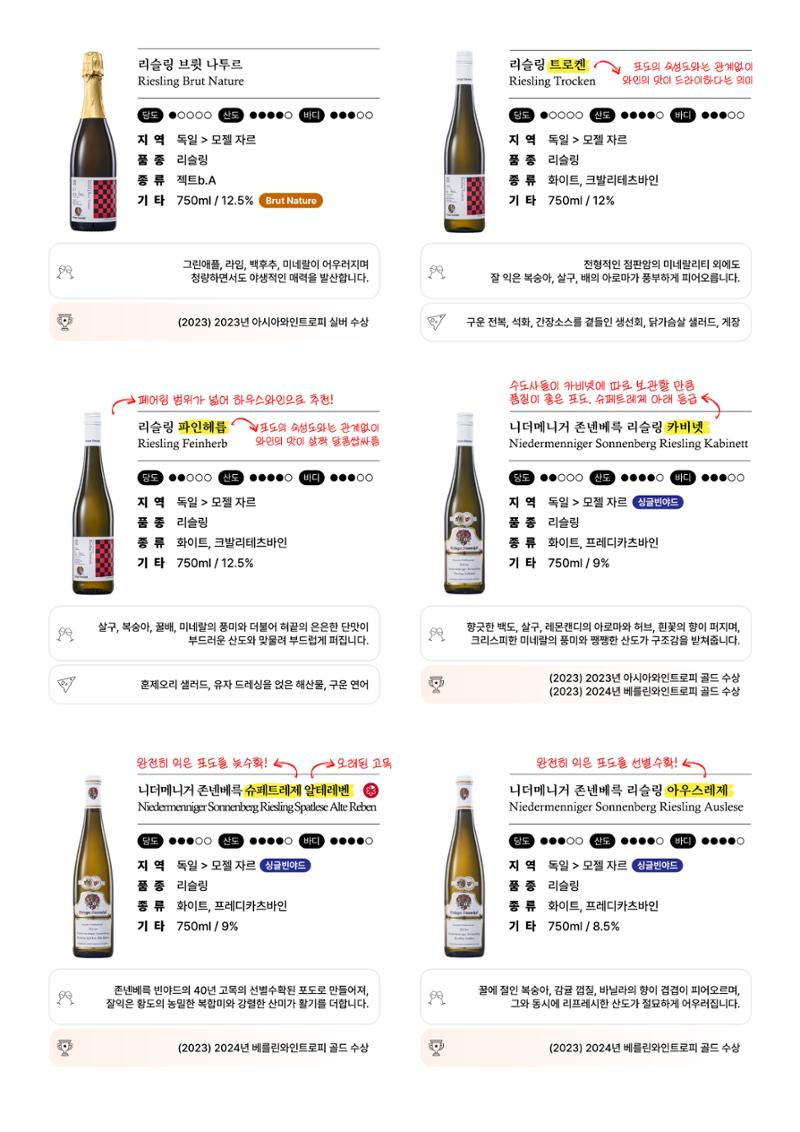 2026 와인리스트(독일 파트) 8페이지