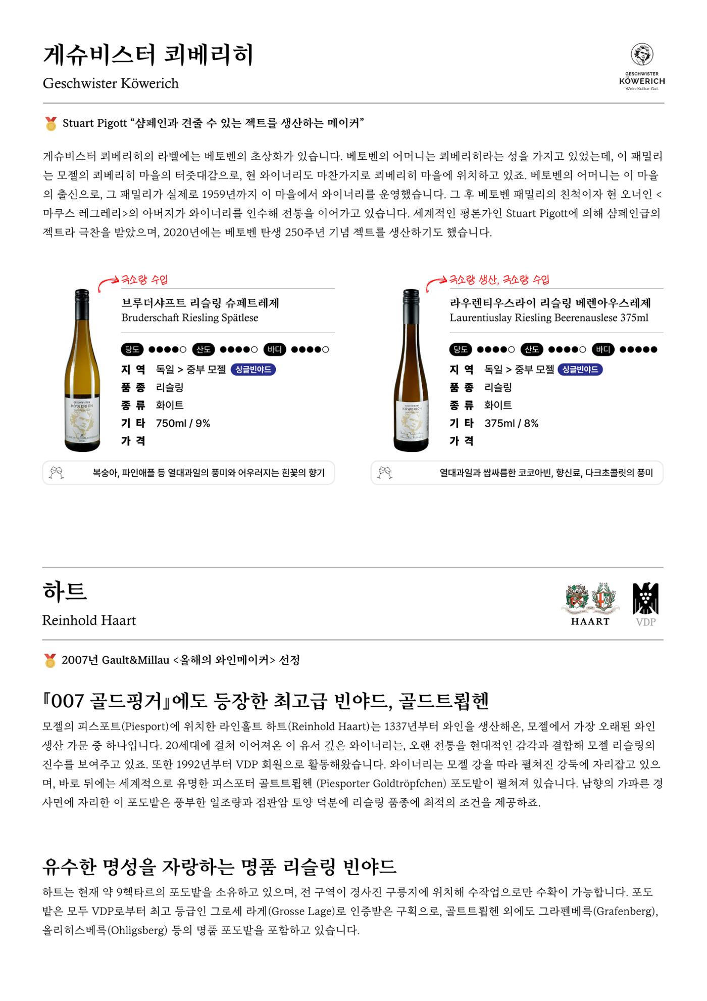 2026 와인리스트(독일 파트) 15페이지