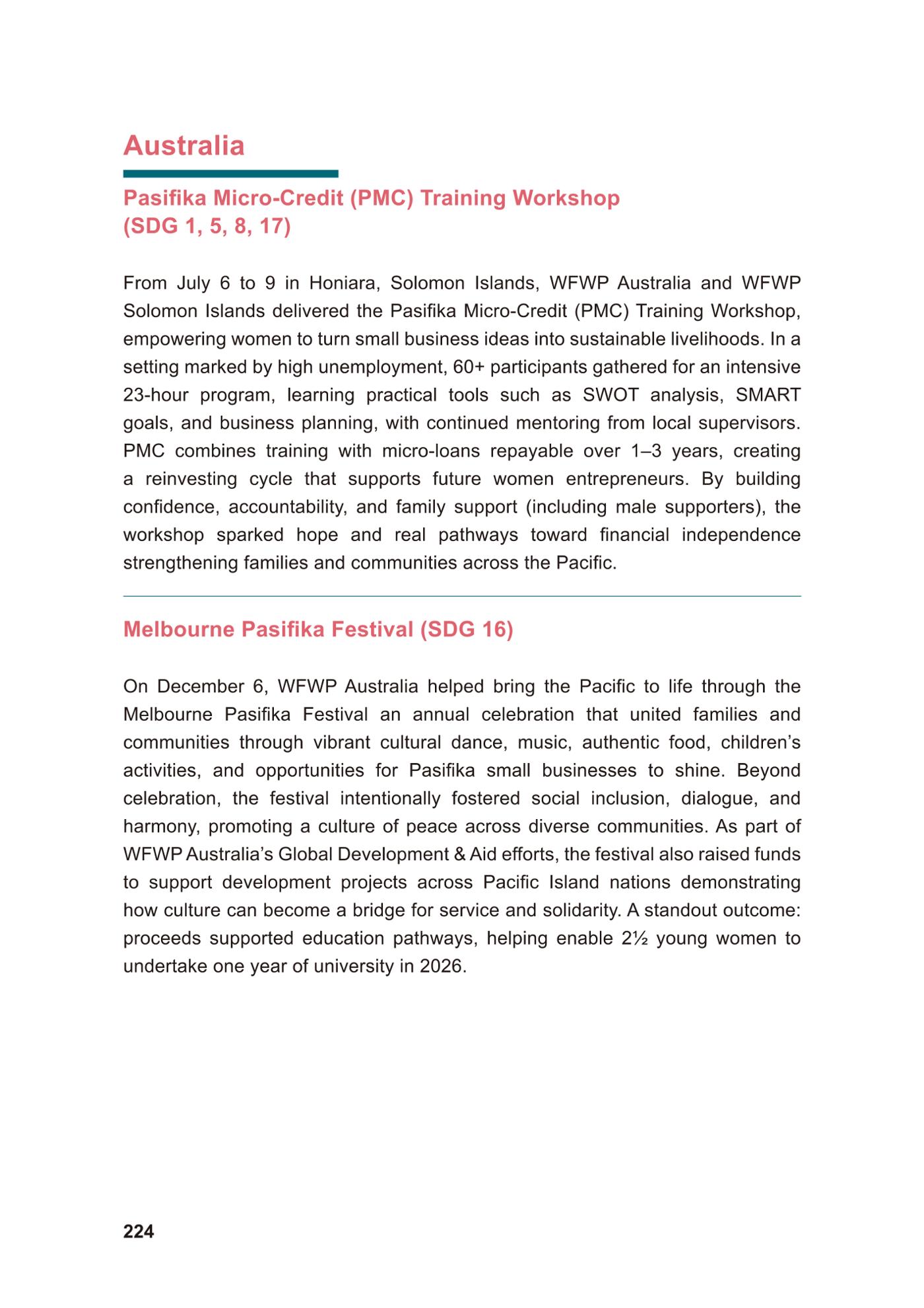 WFWP Annual Report 2025 224페이지