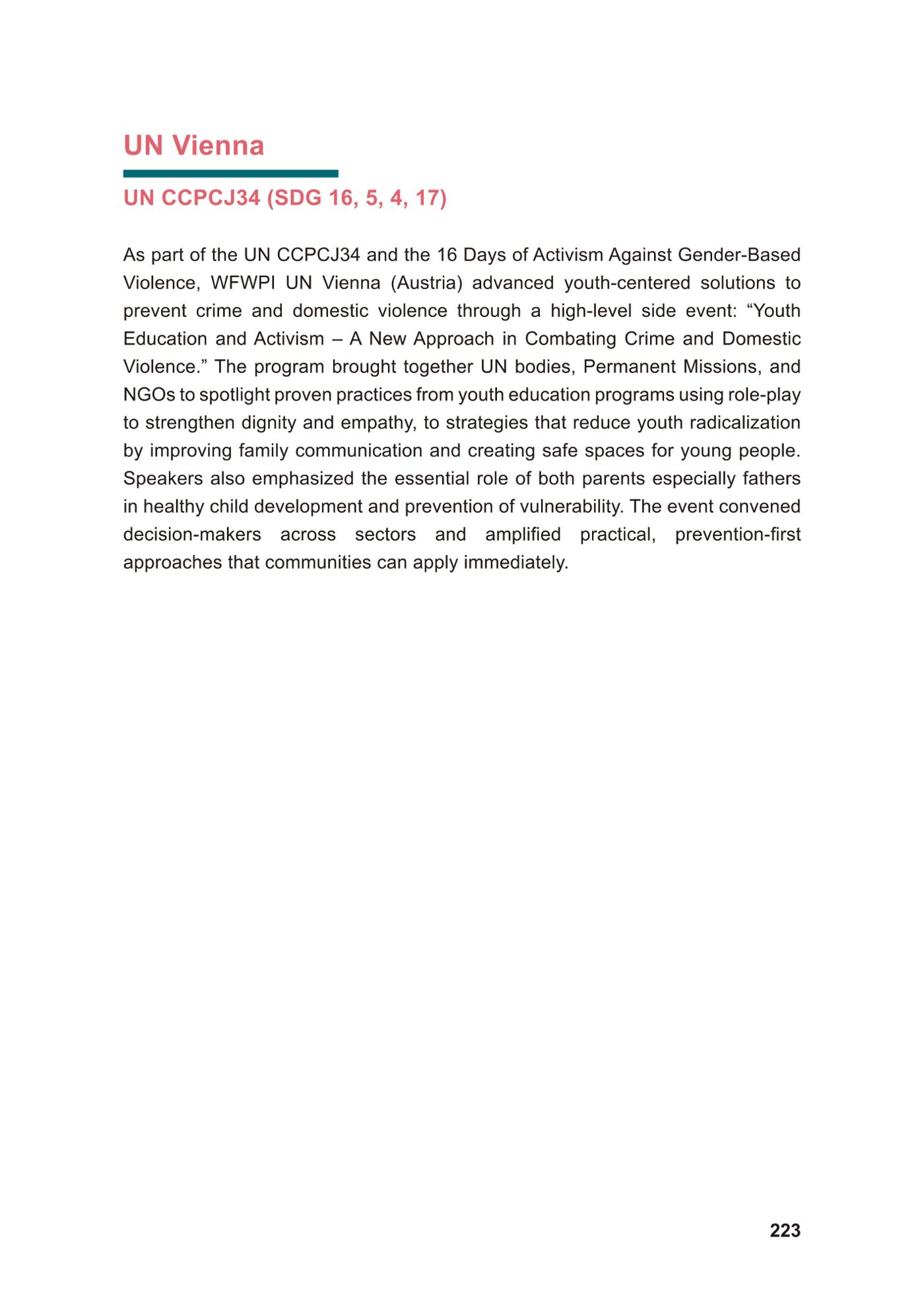 WFWP Annual Report 2025 223페이지