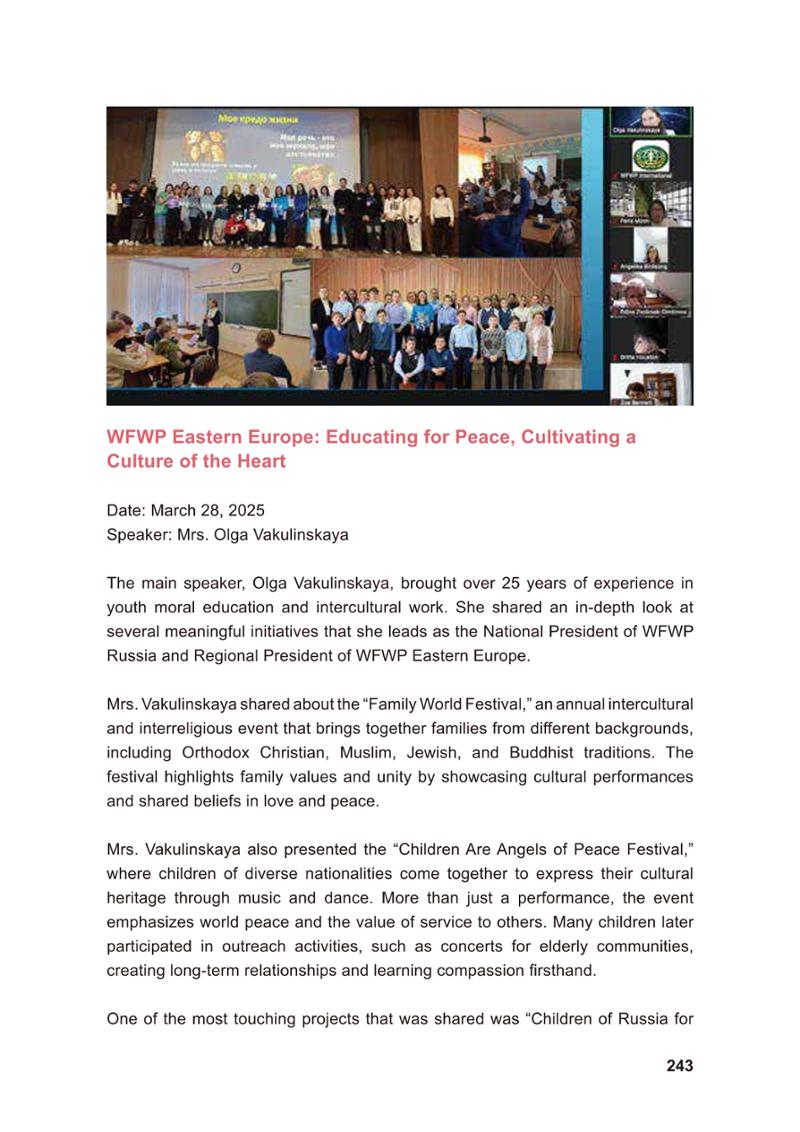 WFWP Annual Report 2025 243페이지