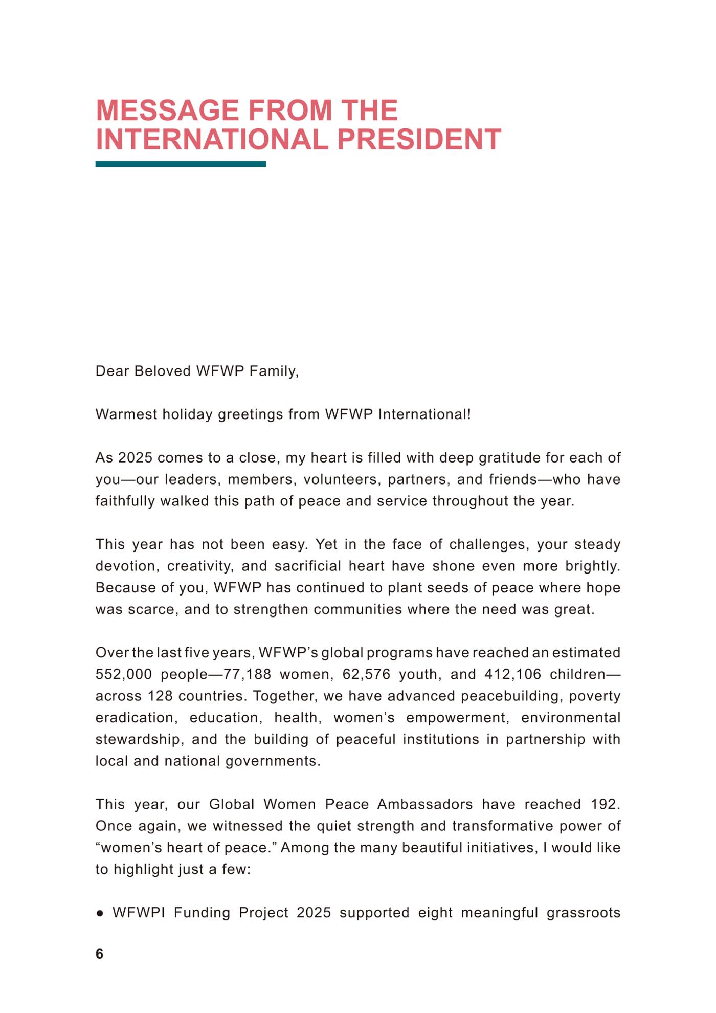 WFWP Annual Report 2025 6페이지