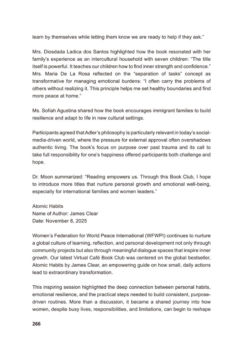 WFWP Annual Report 2025 266페이지