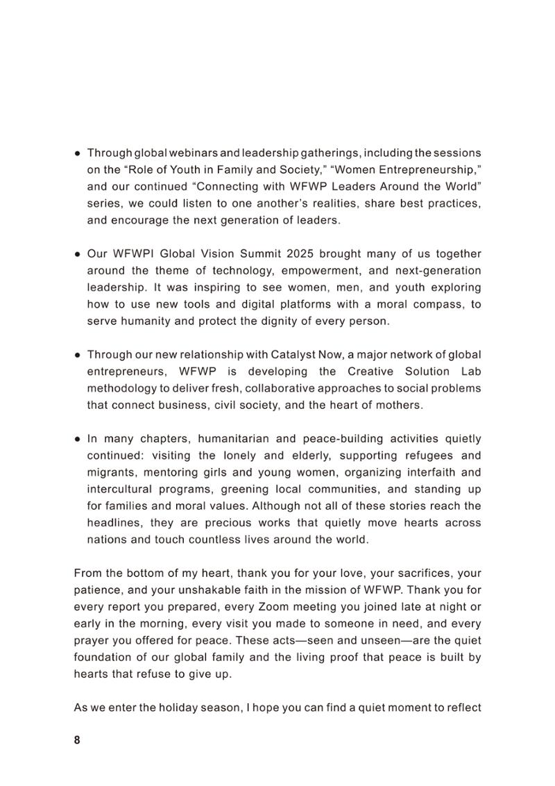 WFWP Annual Report 2025 8페이지