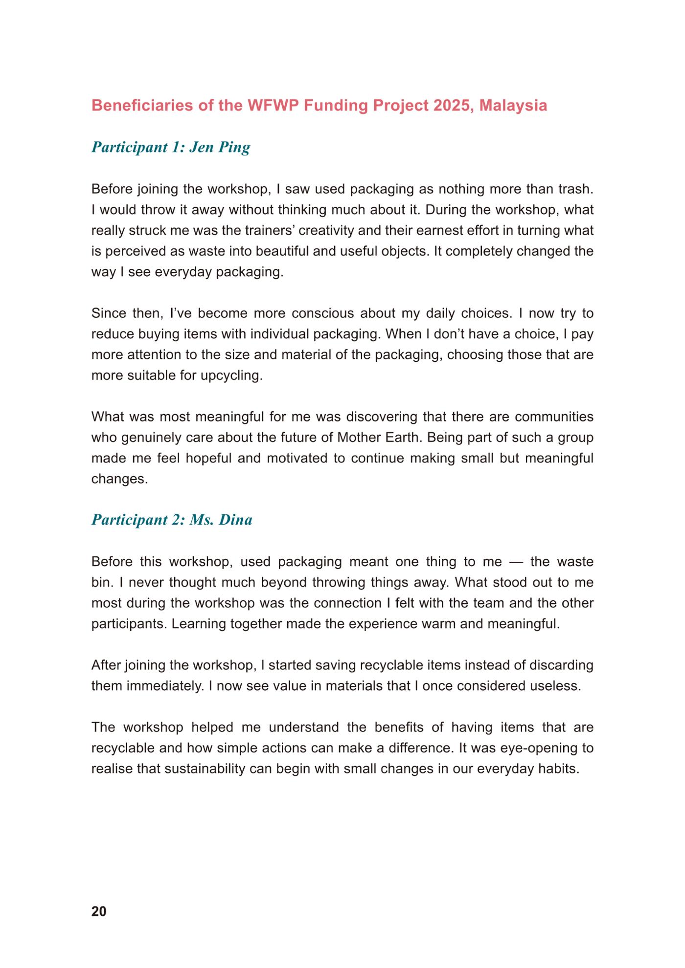 WFWP Annual Report 2025 20페이지