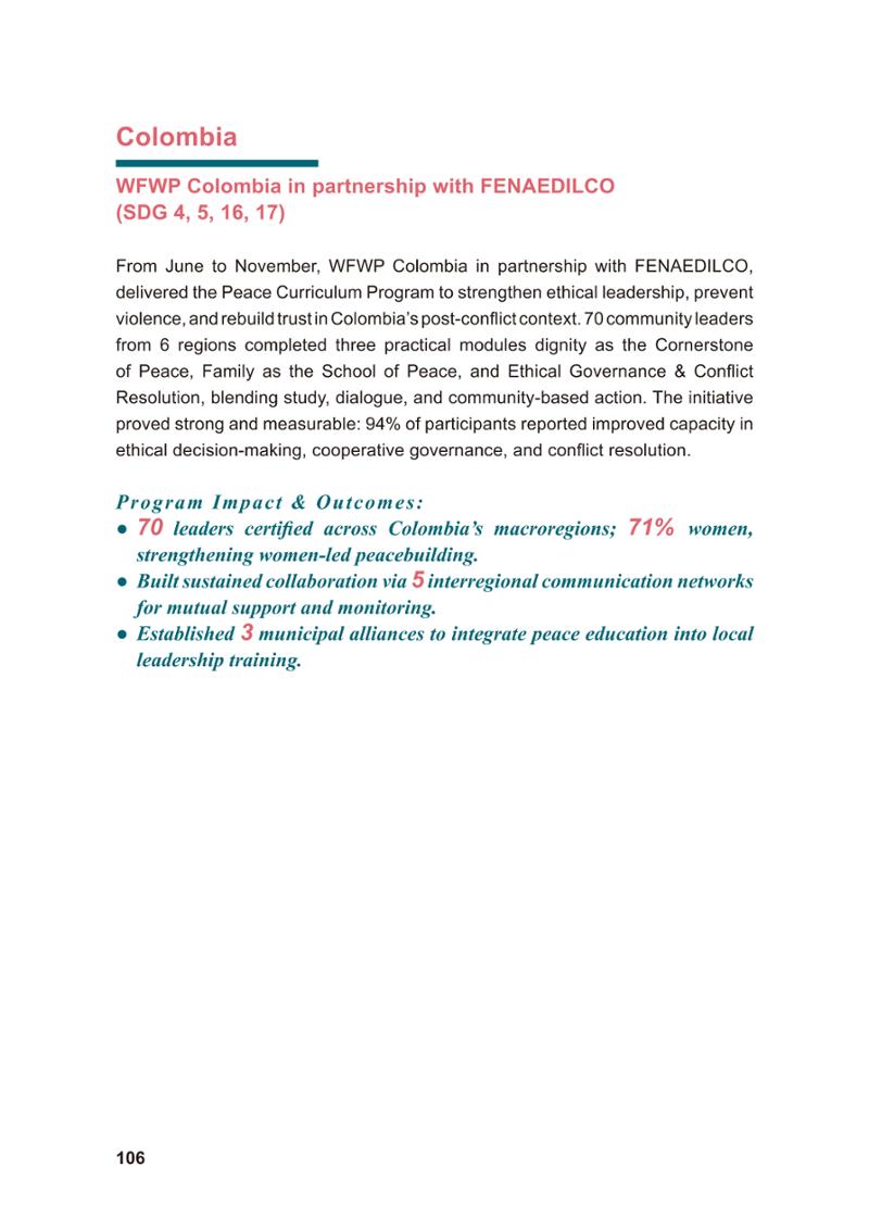 WFWP Annual Report 2025 106페이지