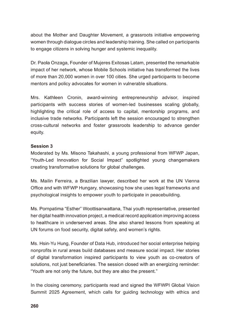 WFWP Annual Report 2025 260페이지