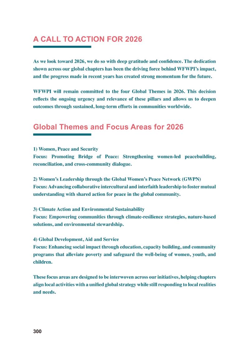 WFWP Annual Report 2025 300페이지