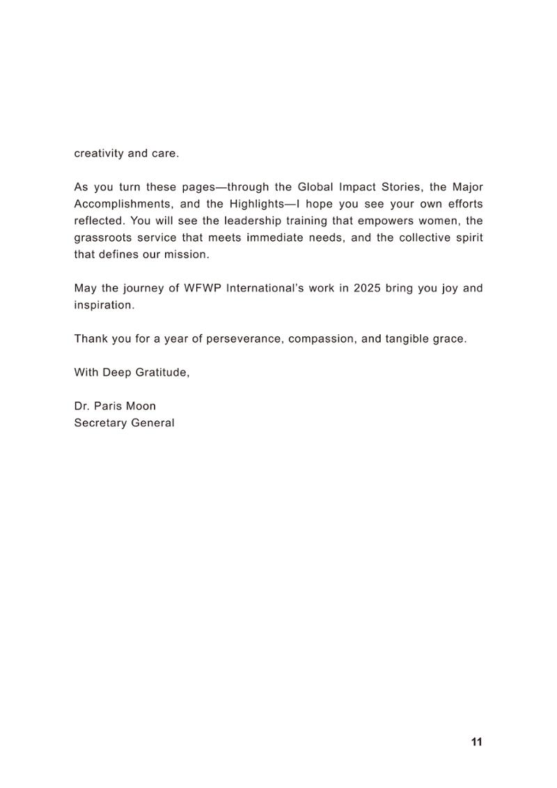 WFWP Annual Report 2025 11페이지