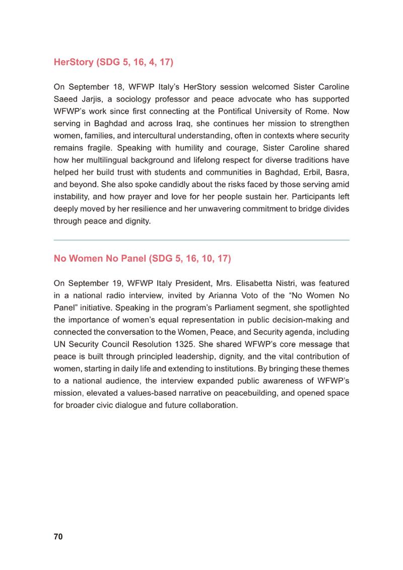 WFWP Annual Report 2025 70페이지