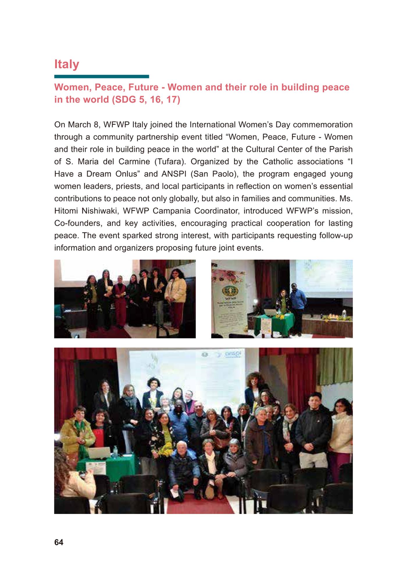 WFWP Annual Report 2025 64페이지