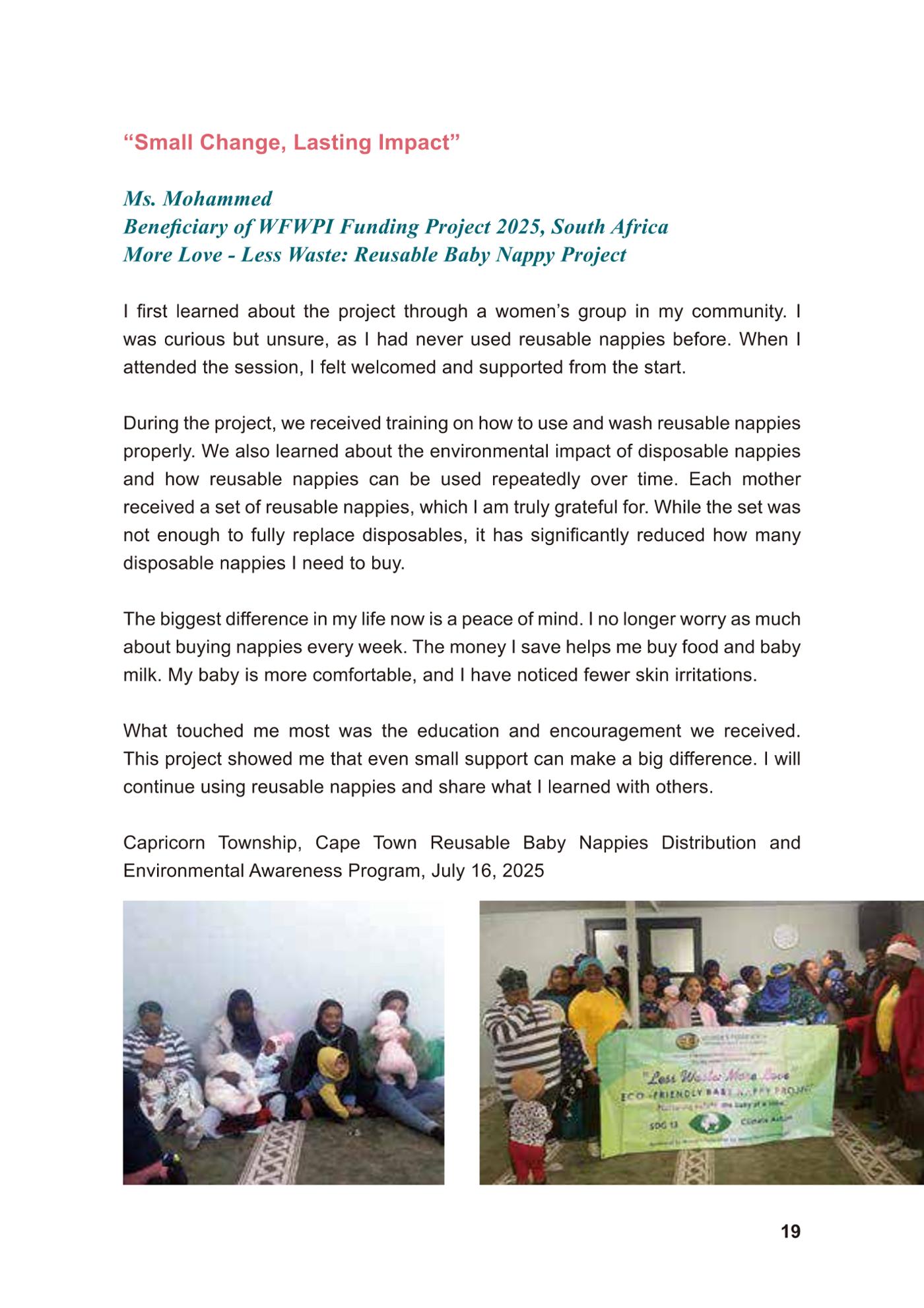 WFWP Annual Report 2025 19페이지