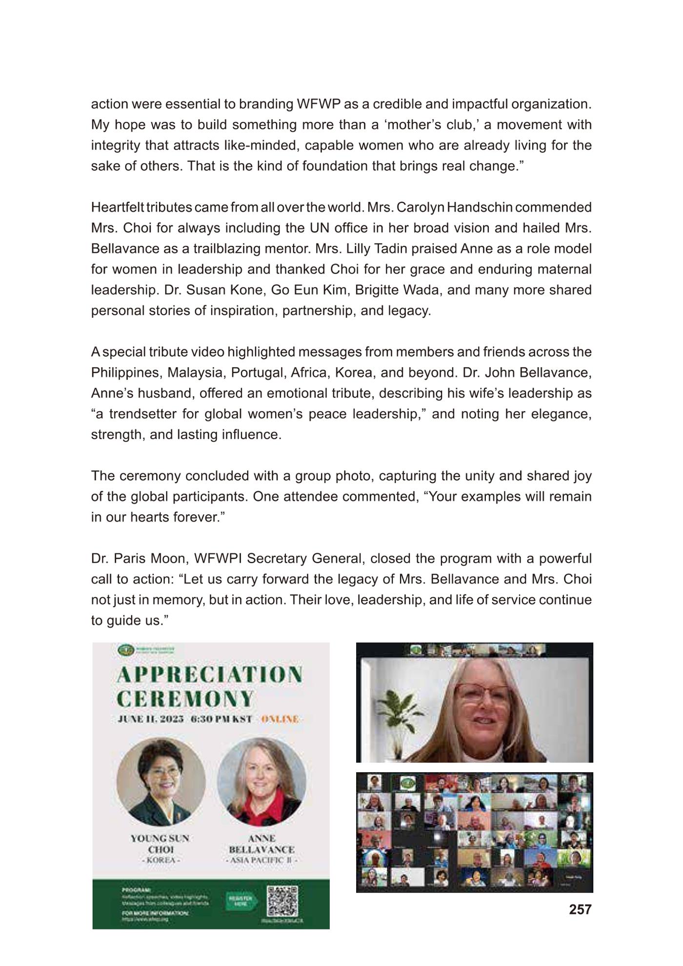 WFWP Annual Report 2025 257페이지