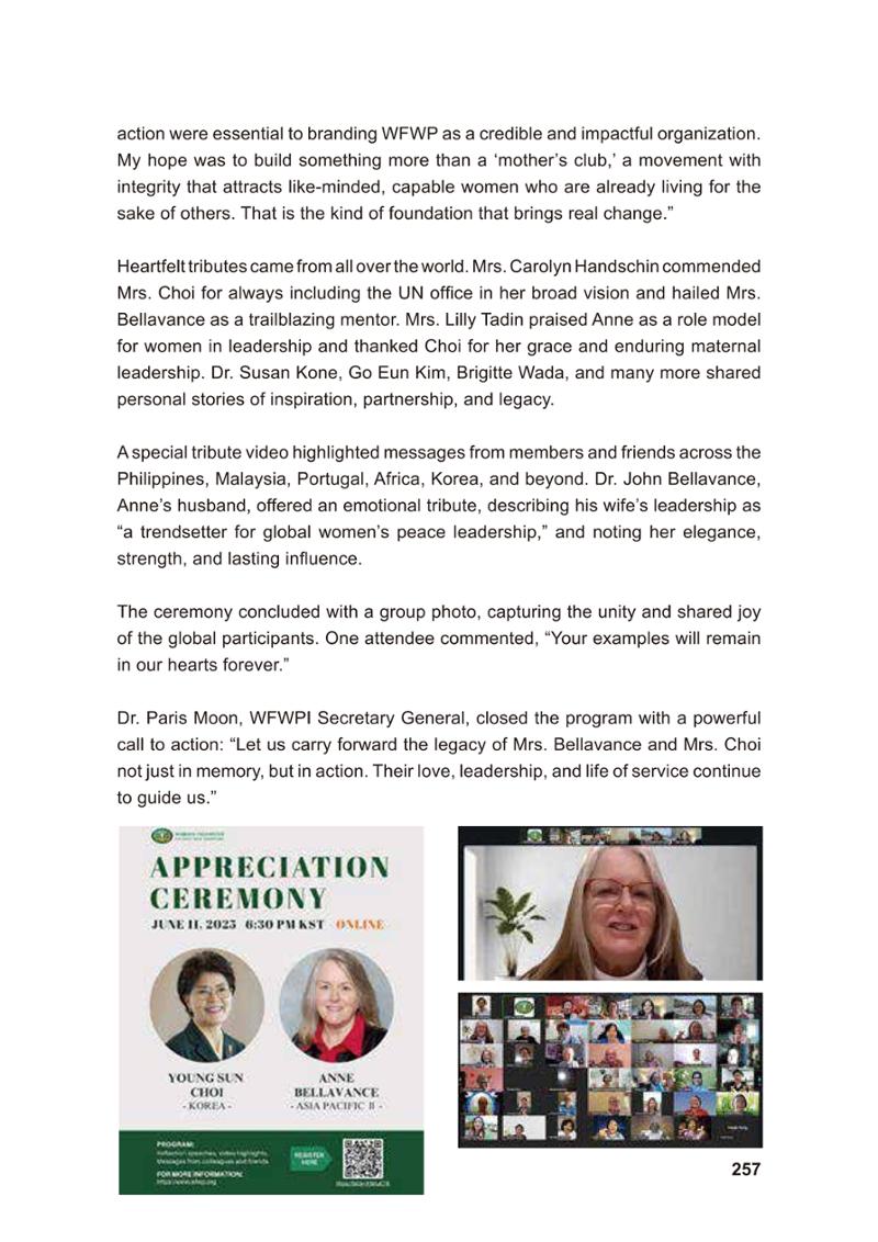 WFWP Annual Report 2025 257페이지
