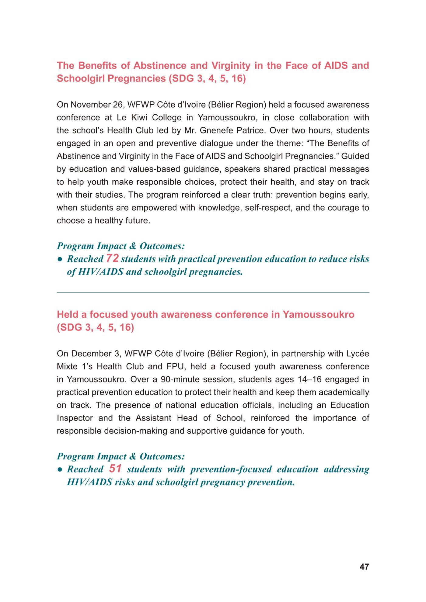 WFWP Annual Report 2025 47페이지