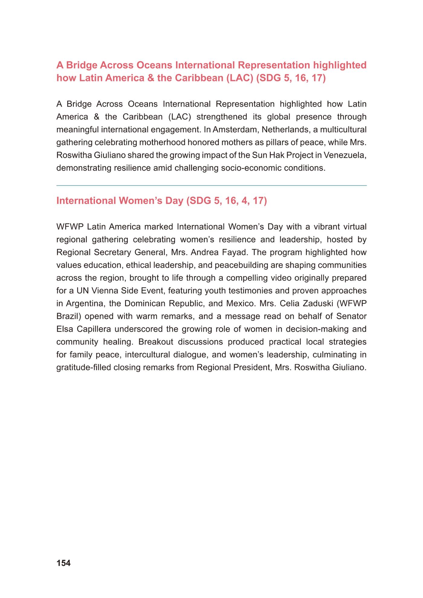 WFWP Annual Report 2025 154페이지