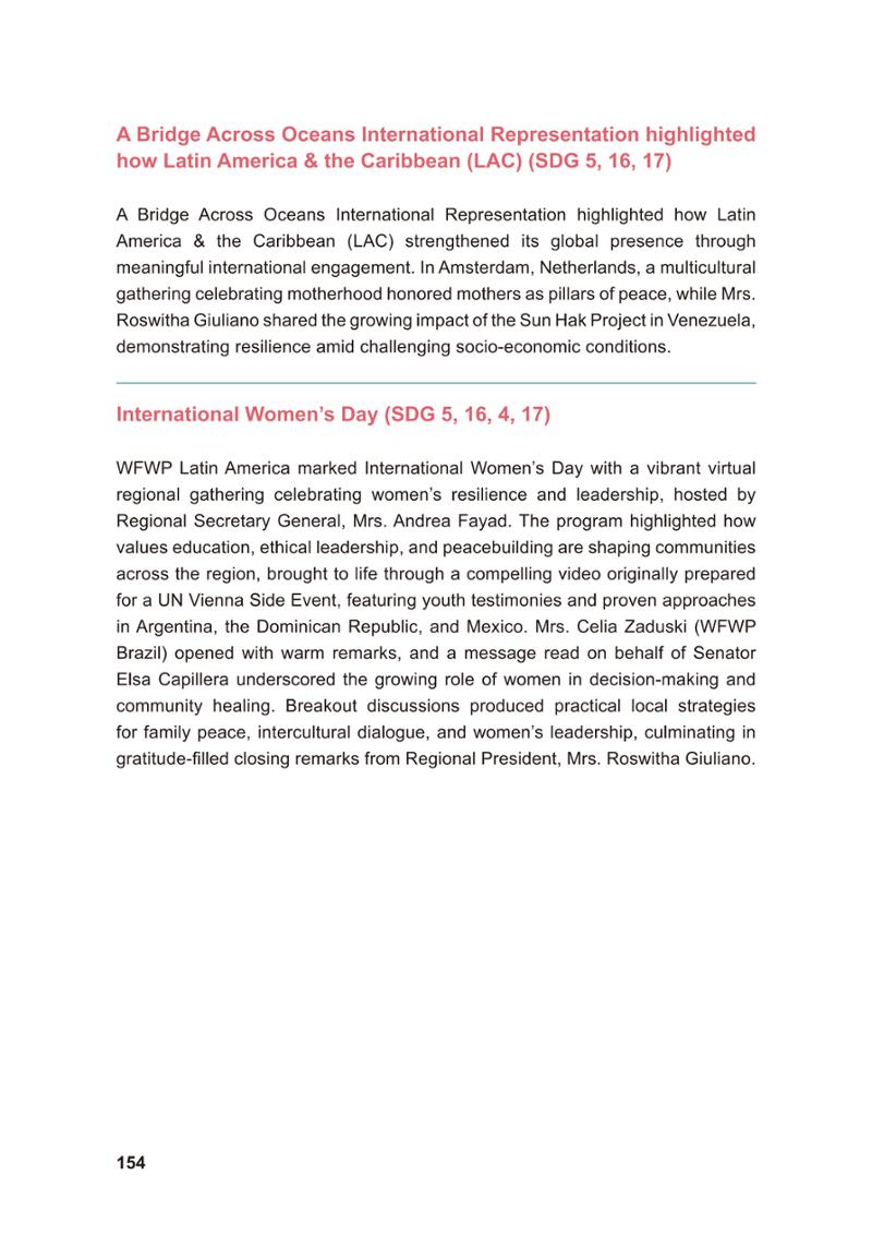 WFWP Annual Report 2025 154페이지