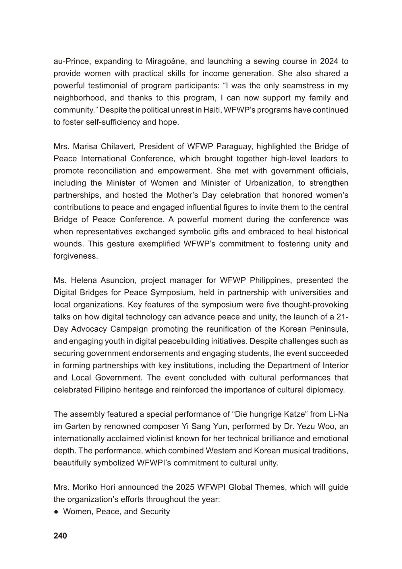 WFWP Annual Report 2025 240페이지