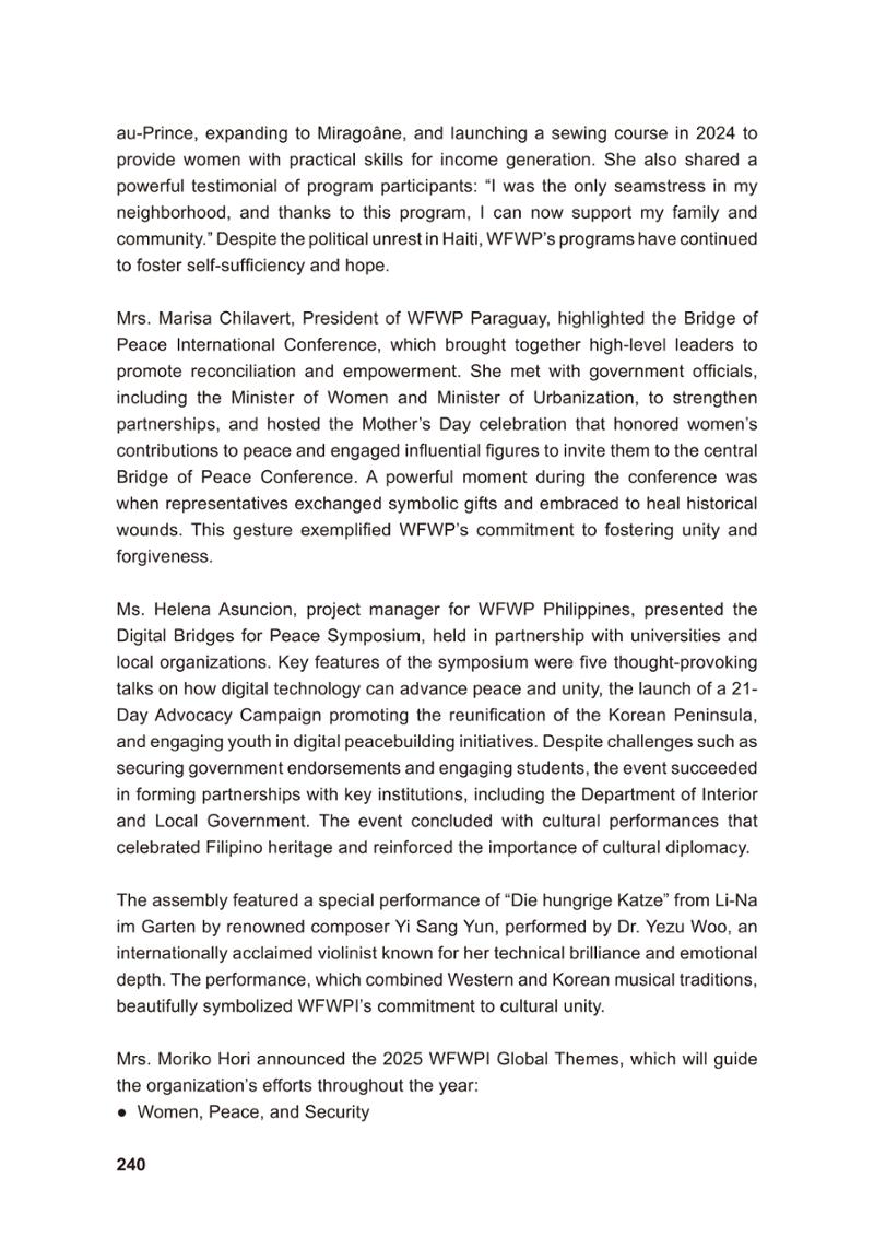 WFWP Annual Report 2025 240페이지